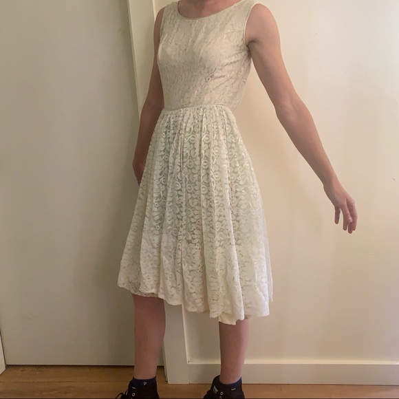 Vintage Dresses & Skirts - Vintage white lace dress